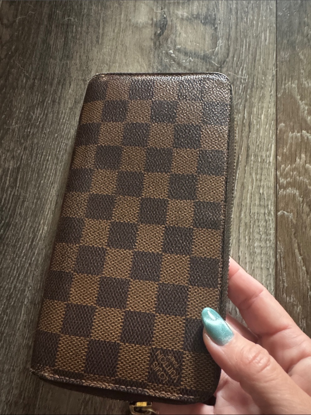 Louis Vuitton Damier Ebene Brown Zip Around Wallet - Picture 6 of 6